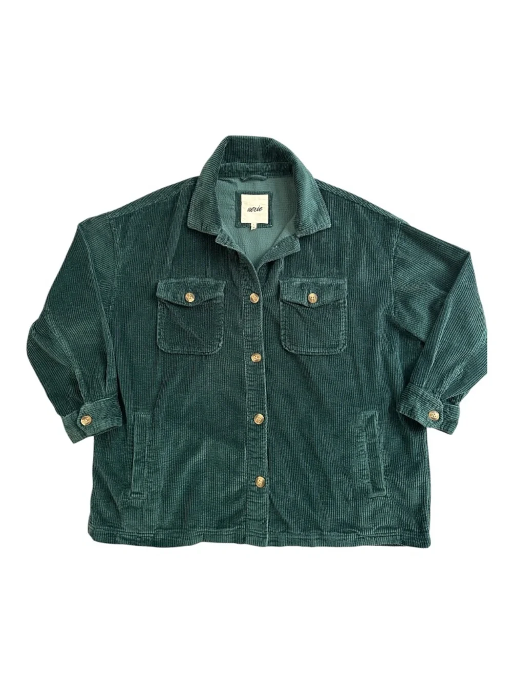 Aerie Corduroy Shacket Jacket Size Women's XL Pockets Oversized Fit Grunge 90s